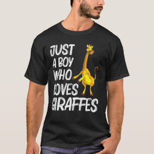 T-shirt Giraffé Cute Pour Garçons Enfants Faune Zoo Le Plu