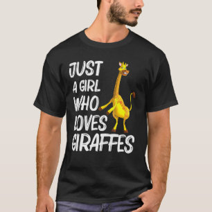 T-shirt Giraffe Cute Pour Les Filles Animaux Zoo Le Plus H