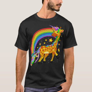 T-shirt Giraffe d'animal africain Girafficorn mignon Mythi