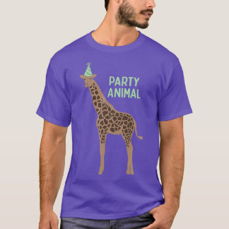 T-shirt Giraffe d'animal de fête Giraffe Giraffe