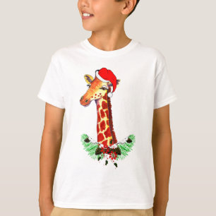 T-shirt Giraffe de Noël
