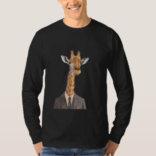 T-shirt Giraffe Drôle En Costume Design Giraffe