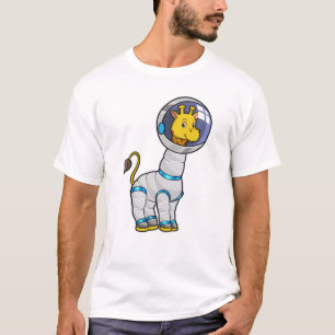T-shirt Giraffe en astronaute dans la sphère de verre