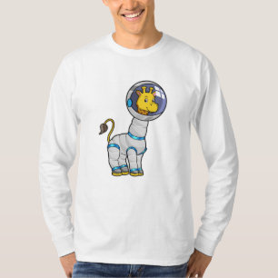 T-shirt Giraffe en astronaute dans la sphère de verre
