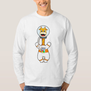 T-shirt Giraffe en astronaute en costume