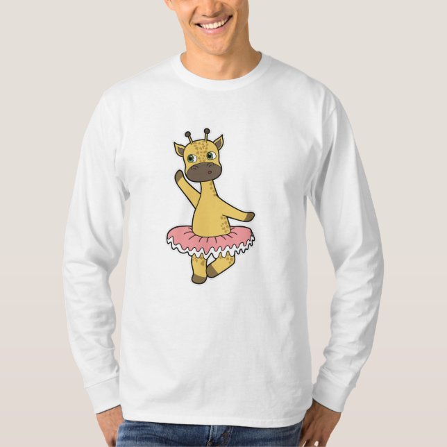 T-shirt Giraffe en Ballerina au Ballet avec jupe (Devant)