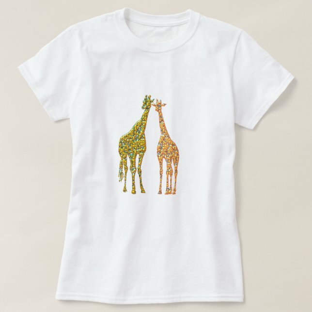 T-shirt Giraffe en couple (Design devant)