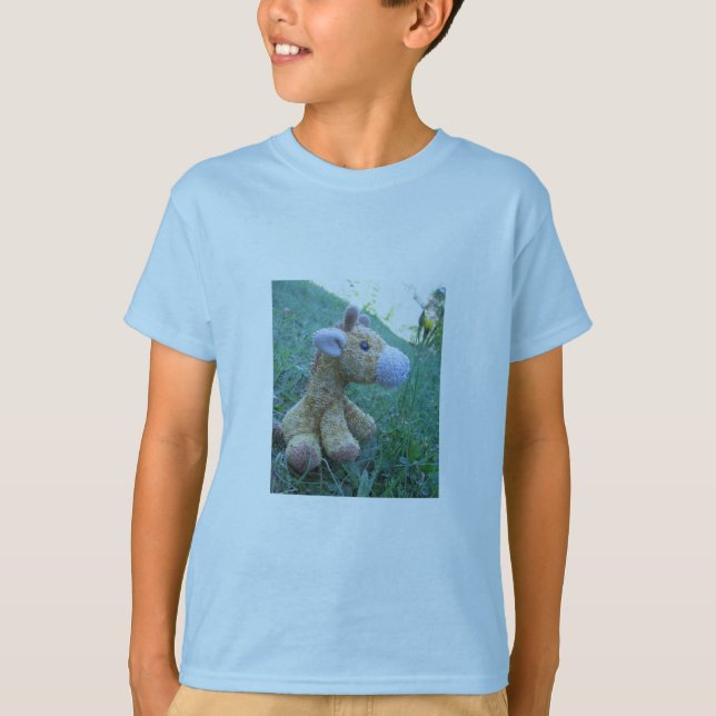 T-shirt Giraffe en pleine nature - Tee pour enfants (Devant)