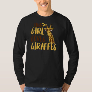 T-shirt Giraffe Enfants Cette fille aime les girafes