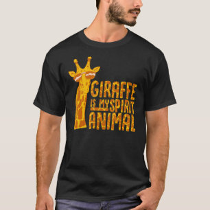T-shirt Giraffe Est Mon Esprit Animal Enfants Giraffe