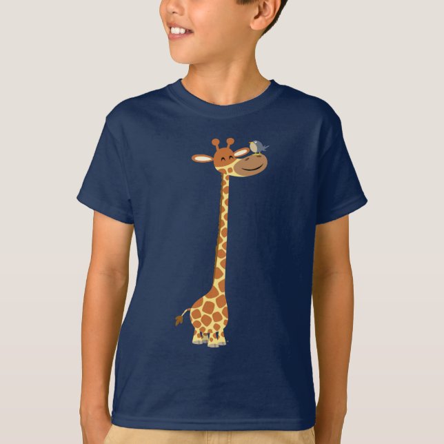 T-shirt Giraffe et Ami pour enfants (Devant)