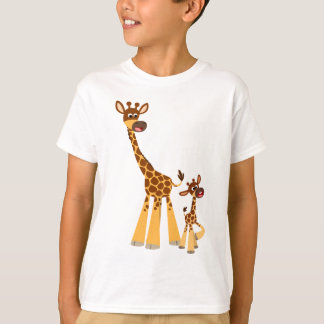 T-shirt Giraffe et T-shirt enfant de veau caricatu