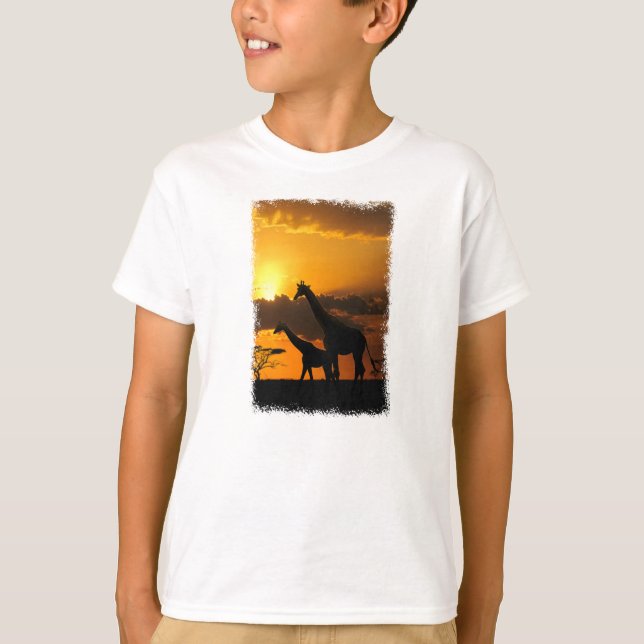 T-shirt Giraffe Famille 2 (Devant)
