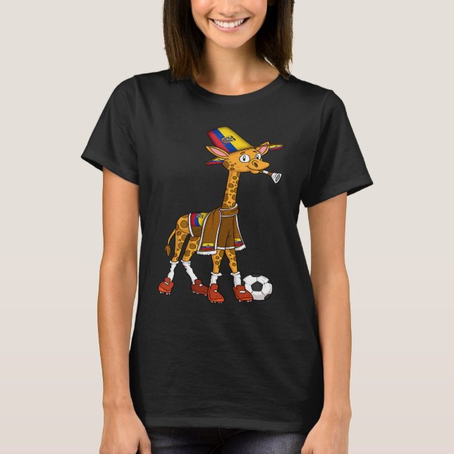 T-shirt Giraffe fan Ecuador (Devant)