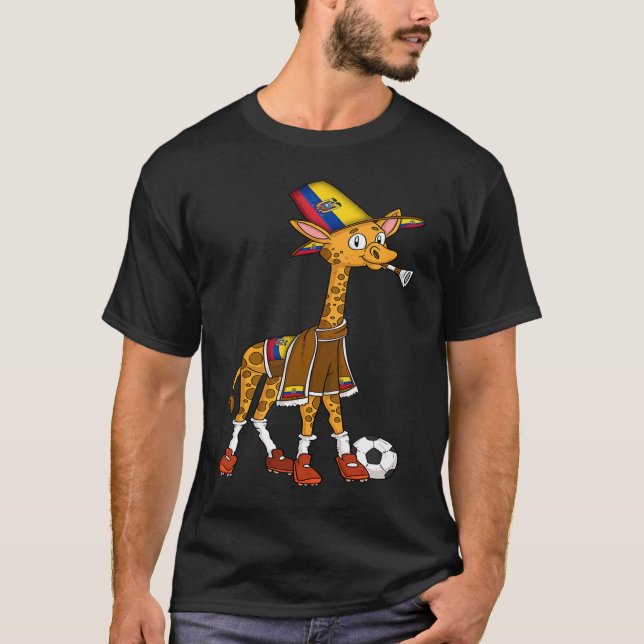 T-shirt Giraffe fan Ecuador (Devant)