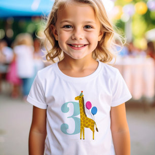 T-shirt Giraffe fête d'anniversaire de grande année