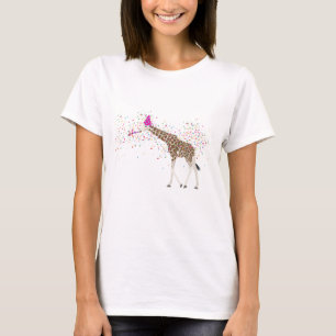 T-shirt Giraffe Fête Safari Animaux ayant une fête