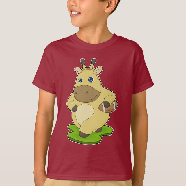 T-shirt Giraffe Football américain (Devant)