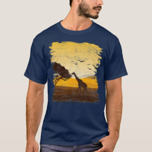 T-shirt Giraffe Giraffe Sunset Giraffe Giraffe Afrique