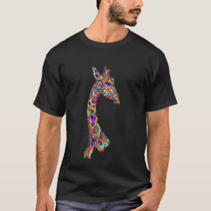 T-shirt Giraffe Graphic Colorful Animaux Cool géométriques