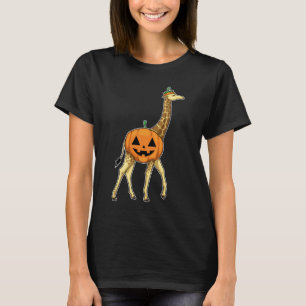 T-shirt Giraffe Halloween Citrouille