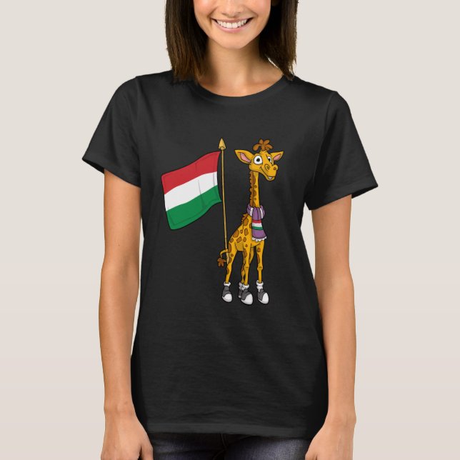 T-shirt Giraffe Hongrie Fan Hongrie (Devant)