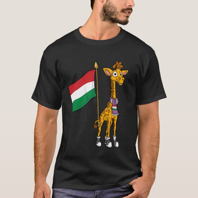 T-shirt Giraffe Hongrie Fan Hongrie (Devant)