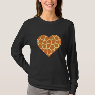 T-shirt Giraffe Imprimer Coeur Motif Cute Giraffe Love