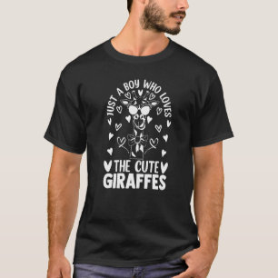 T-shirt Giraffe Juste Un Garçon Qui Aime Les Mignonnes Gir