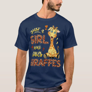 T-shirt Giraffe Juste Une Fille Qui Aime Les Giraffes Cade