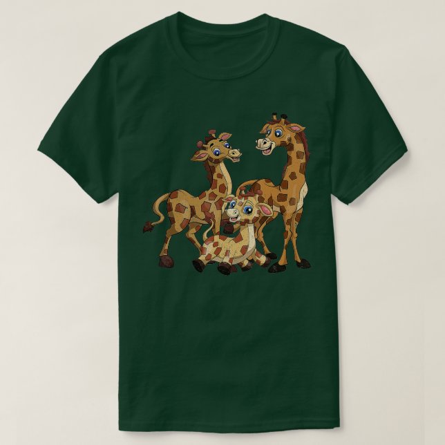 T-shirt Giraffe Lover Cute Africa Safari Zoo Animal Famill (Design devant)