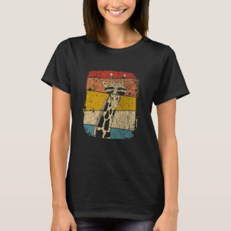 T-shirt Giraffe Lunettes de soleil Vintage drôle Animal af