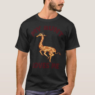 T-shirt Giraffe Ma tante m'aime pour Nephew & Niece 1