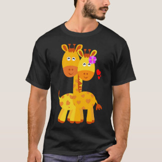 T-shirt Giraffe Mariage Anniversaire Fiançailles classique