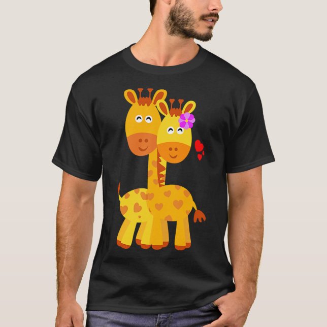 T-shirt Giraffe Mariage Anniversaire Fiançailles classique (Devant)