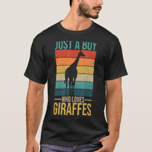 T-shirt Giraffe Mens Pour Un Garçon Giraffe