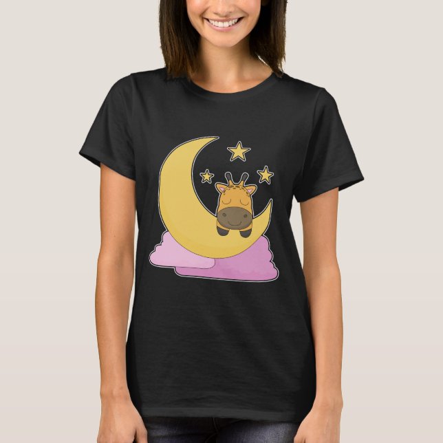 T-shirt Giraffe Moon (Devant)