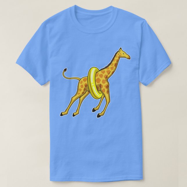 T-shirt Giraffe Natation Lifebuoy (Design devant)