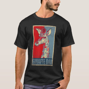 T-shirt Giraffe Papa Vintage Papa Giraffe Mignonne Da Père