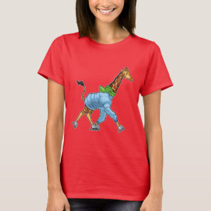 T-shirt Giraffe Patinage sur glace Patins sur glace
