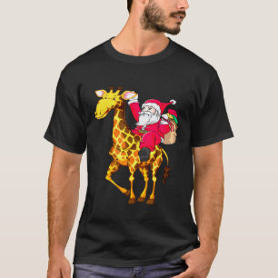 T-shirt Giraffe Père Noël Joyeux Noël Matching Noël