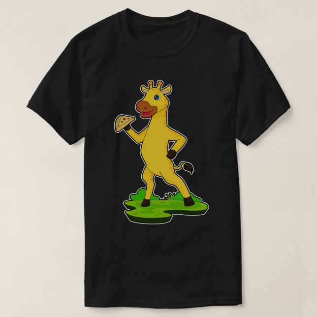 T-shirt Giraffe Pizza (Design devant)