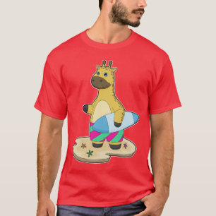 T-shirt Giraffe Plage Surf Été