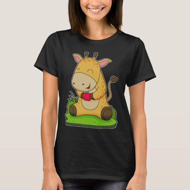 T-shirt Giraffe Pomme Fruit (Devant)