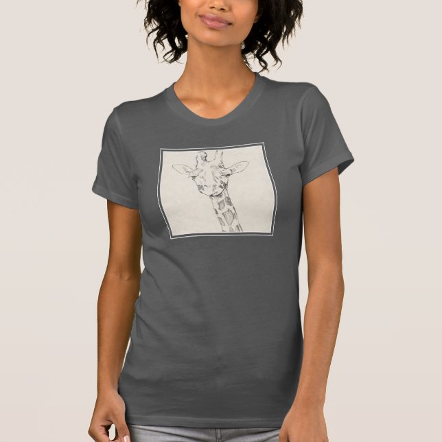 T-shirt Giraffe Portrait | Croquis (Devant)