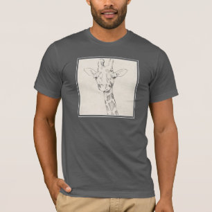 T-shirt Giraffe Portrait   Croquis