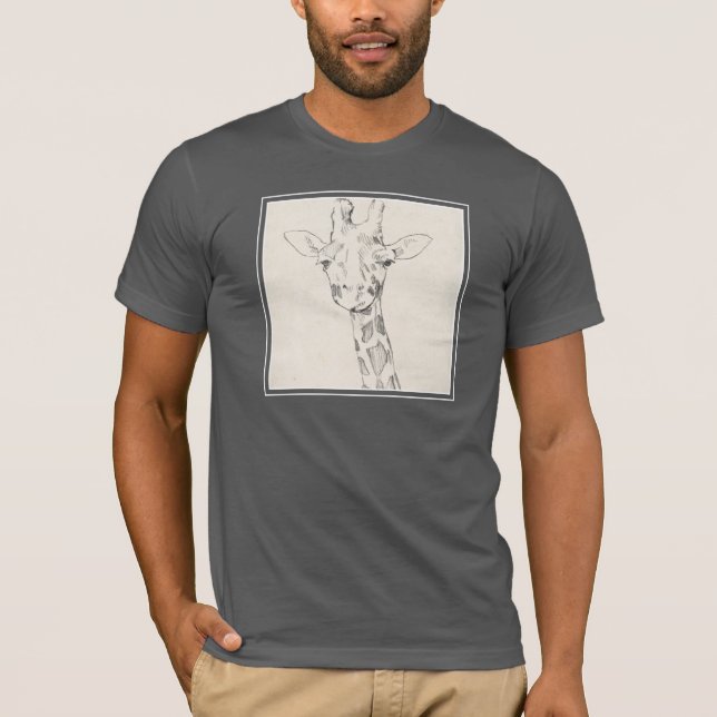 T-shirt Giraffe Portrait | Croquis (Devant)