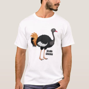 T-shirt Giraffe Poulet Drôle Autruche Oiseau Mème Blague