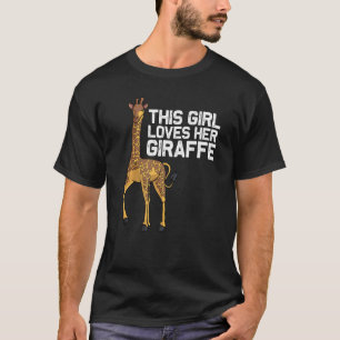 T-shirt Giraffe Pour Filles Enfants Ados Giraffe Animal