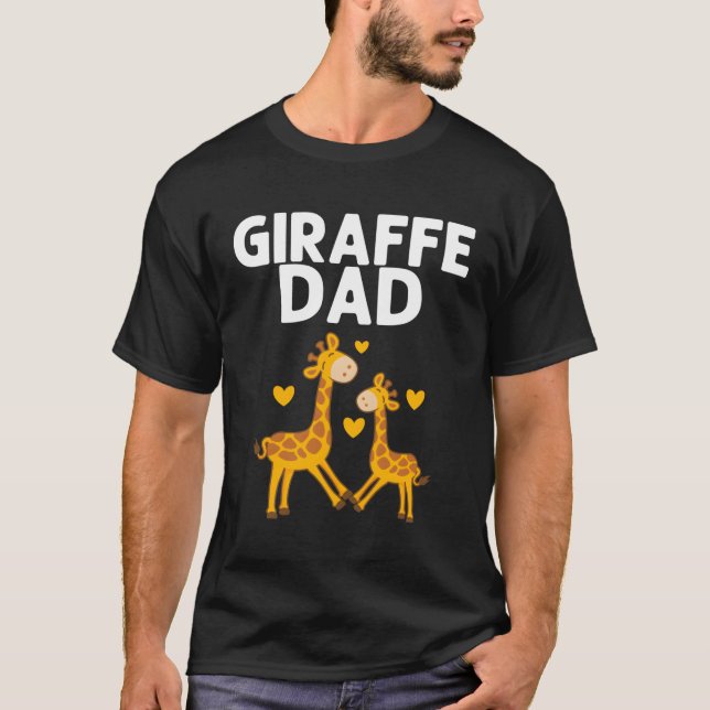 T-shirt Giraffe Pour Giraffe Okapi Camelopard Papa (Devant)